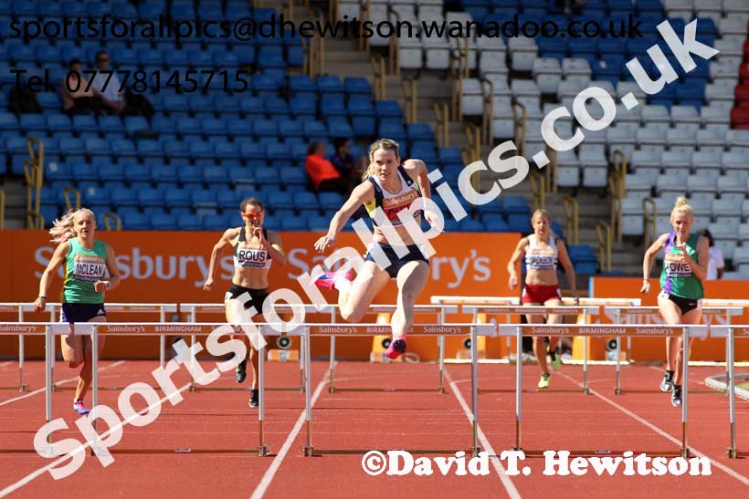 Womens 400 metres hurdles, Sainsbury's British Champs, Alexander Stadium, Birmingham. Photo: David T. Hewitson/Sprts for All Pics